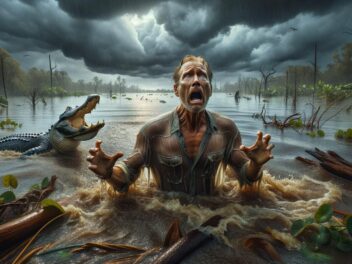 Hombre atacado por caimán en aguas inundadas de Luisiana