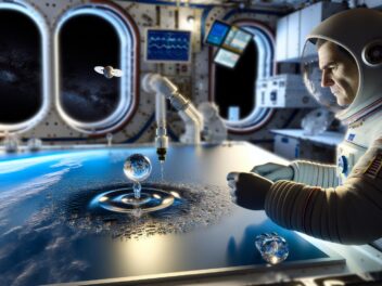 Análisis de la fusión de gotas de agua en la Estación Espacial Internacional