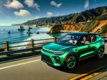 Aquí está el Rivian R3 conduciendo por Laguna Beach