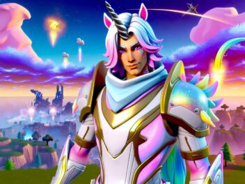 Aspecto de unicornio Fabio Sparklemane Fortnite para el avance del pase de batalla de la temporada 8 (Capítulo 2)