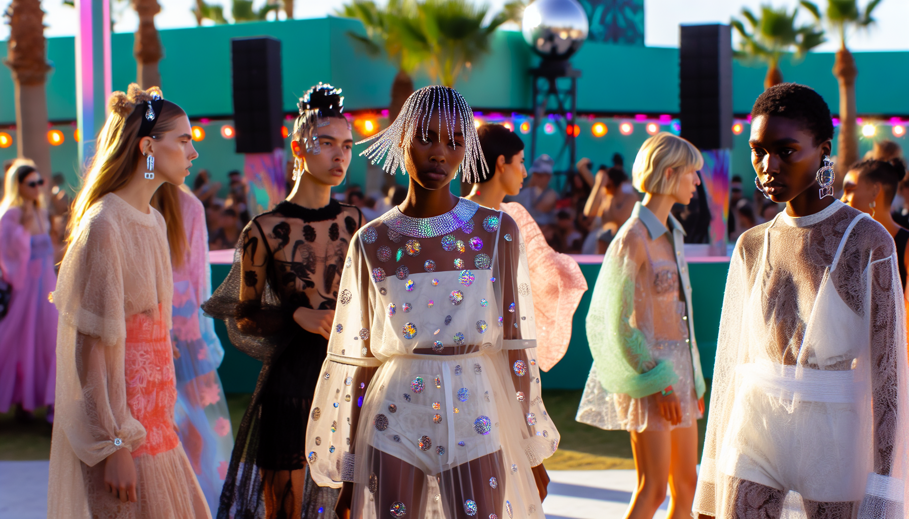 Aspectos transparentes, atuendos transparentes y moda atrevida