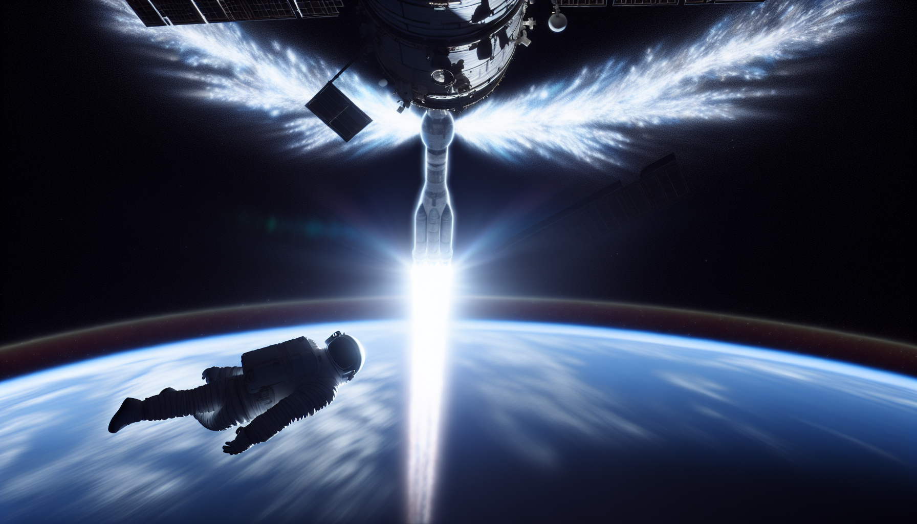 Astronauta toma foto de ‘Space Angel’ orbitando la Tierra